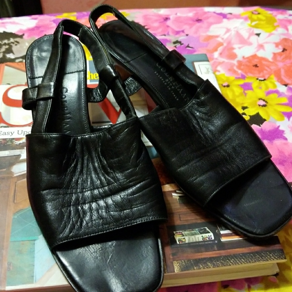 Cole Haan Black Leather Sandals